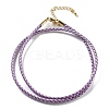 Polyester Cord Braided Necklace Makings MAK-L043-03G-22-1