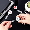 Glass Retractable Badge Reel AJEW-FH0001-11-3