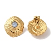 Golden Ion Plating(IP) 304 Stainless Steel Stud Earrings for Women EJEW-L287-053G-01-2