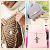 Angel Glass & Alloy Pendant Decoration HJEW-TAC0055-8