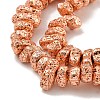 Electroplated Natural Lava Rock Beads Strands G-I360-U01-03-3