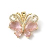 Brass Micro Pave Cubic Zirconia Pendants KK-L239-056G-01-1