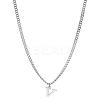 1Pc 304 Stainless Steel Letter Pendant Necklaces NJEW-LP0001-33V-P-1