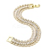 Brass Micro Pave Cubic Zirconia Bracelets for Women BJEW-R100-04G-02-1