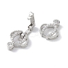 Rack Plating Brass Micro Pave Clear Cubic Zirconia Fold Over Clasps KK-NH0002-03F-P-2