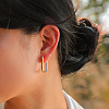 Two Tone 304 Stainless Steel Hoop Earrings LS-EJEW-K257-02A-GP-4