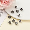 CZ Brass Micro Pave Grade AAA Clear Color Cubic Zirconia Round Beads LS-KK-O065-8mm-05B-NR-4
