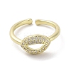 Brass Pave Cubic Zirconia Cuff Rings RJEW-M170-22G-2