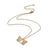 Initial Letter with Butterfly Pendant Necklace LS-NJEW-C026-01G-O-2