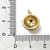 Brass Micro Pave Cubic Zirconia Charms KK-C090-11G-3