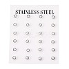 304 Stainless Steel Stud Earrings EJEW-H353-03S-3MM-3