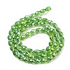 Transparent Electroplate Glass Beads Strands EGLA-A037-T6x8mm-B11-2