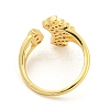 Eye Brass Micro Pave Clear Cubic Zirconia Open Cuff Rings for Women RJEW-L121-034G-3