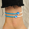 2Pcs Yin-yang Polymer Clay Glass Seed Beaded Stretch Anklet Sets for Women FS-WG3863F-06-1