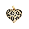 Brass Micro Pave Clear Cubic Zirconia Pendants KK-R221-01G-01-1