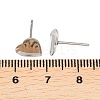 Tarnish Resistant Earring Cabochon Settings 304 Stainless Steel Ear Studs Blank Settings X-STAS-Q170-12-3