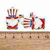 Independence Day Alloy Enamel Pendants ENAM-V002-02B-G-3