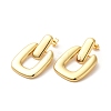 Real 18K Gold Plated Brass Dangle Stud Earrings EJEW-G382-21B-G-1