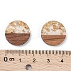 Transparent Resin & Walnut Wood Pendants LS-X-RESI-S358-02C-B02-3