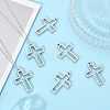12Pcs 304 Stainless Steel Open Back Bezel Pendants STAS-CA0001-66-3