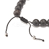 Adjustable Skull Braided Bead Bracelets BJEW-JB07497-01-6