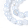Dyed Natural White Jade Beads Strands G-T139-6mm-60-24-3