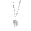 304 Stainless Steel Girl Shape Pendant Necklaces WT7593-2-1