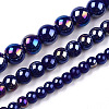 Electroplate Opaque Glass Beads Strands GLAA-T032-P4mm-AB03-4