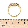 Brass Micro Pave Cubic Zirconia Cuff Rings for Women RJEW-A069-13G-01-5