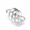 Column Brass Magnetic Clasps with Loops LS-KK-M064-P-NR-2