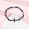 Column Natural Blue Spot Jasper Bead Stretch Bracelets BJEW-F493-03EB-1