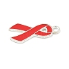 No To Drugs Red Awareness Ribbon Theme Alloy Enamel Pendants LS-ENAM-C026-02B-S-2