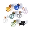 8Pcs 8 Colors Round Glass Cork Bottles Ornament BOTT-FS0001-04-2