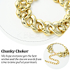 1Pc Aluminum Chunky Cuban Link Chain Choker Necklaces for Women NJEW-SP0001-11LG-3