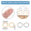 50Pcs 2 Style 304 Stainless Steel Linking Rings STAS-UN0041-33-4