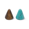 Natural & Synthetic Mixed Gemstone Circular Cone Ornament G-K359-01A-2