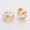 98 Faceted Electroplated Glass European Beads GPDL-F003-M-2