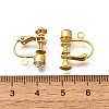 Brass Clip-on Earring Settings STAS-F311-12G-3