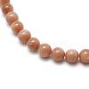 Natural Gemstone Sunstone Round Bead Strands G-O017-6mm-16-2