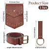1 Bag PU Leather Medieval Waist Belt Bag with Belt AJEW-CL0003-57-2