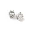 Brass Micro Pave Cubic Zirconia Beads KK-D386-09P-03-2
