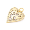 Brass Micro Pave Cubic Zirconia Pendants KK-D325-58G-01-2