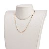 Faceted Rondelle Glass Beaded Necklaces NJEW-JN03210-5
