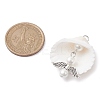 Copper Wire Wrapped Shell Pendants PALLOY-JF02710-01-2