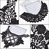 6Pcs 6 Style Milk Silk Embroidered Floral Lace Collar DIY-GF0005-42-4