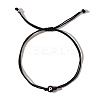 Stylish Minimalist Steel Bead Round Alphabet Double Rope Men's Bracelet GX4208-16-1