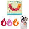 42Pcs 3 Colors Transparent Blank Acrylic Pet Dog ID Tag PALLOY-AB00048-1