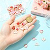 64Pcs 16 Styles Heart Alloy Enamel Charms ENAM-CJ0007-19-4