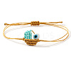Waxed Cord with Glass Braided Bracelets for Women PS3674-5