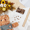 160Pcs 8 Styles 2-Hole Natural Coconut Buttons BUTT-ME0001-10-4